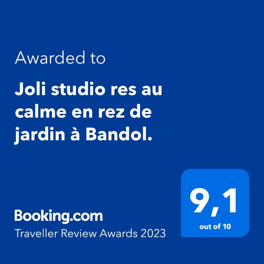 Joli Studio Res Au Calme En Rez De Jardin A Bandol. Exterior photo